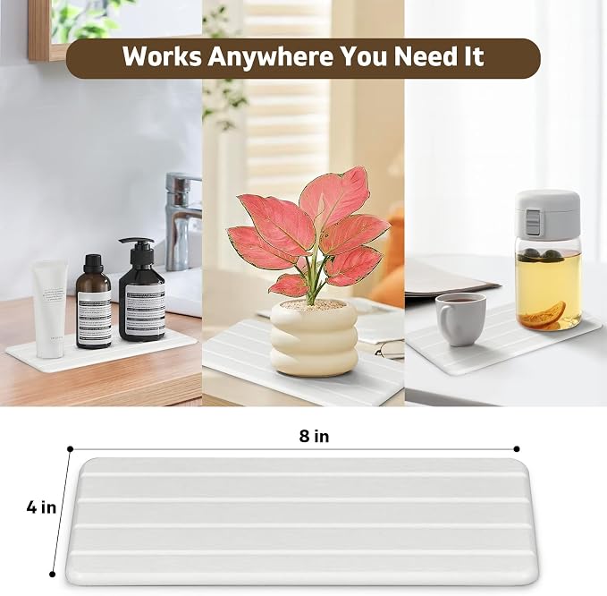 Foldable Stone Bath Mat, Quick-Dry Diatomaceous Earth Stone Drying Mat for Bathroom, Shower Mat Outside Shower, Easy to Store, Easy to Clean
