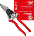 Felco F6 Pruning Shears – 7.7" Swiss-Made Garden Clippers for Medium Hands | Hand Pruners for Gardening | Garden Tool Cutter with Precision Bypass Blade, Forged Aluminum Handles, Replaceable Parts