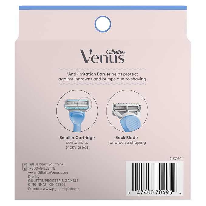 Gillette Venus Intimate Grooming Razors for Women, 6 Razor Blade Refills, Bikini Razors for Women
