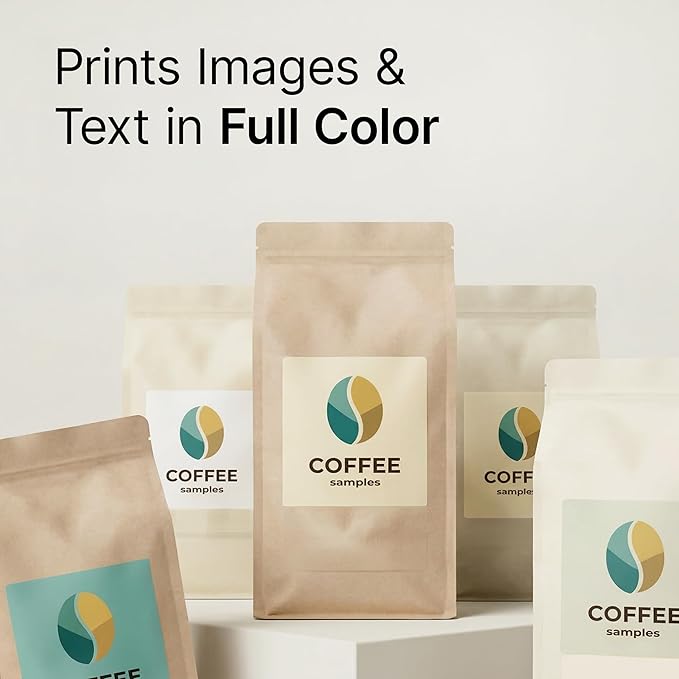 2" X 2" Matte White Printable Labels (30 Sheets, 600 Stickers) Custom Labels, Logo Stickers, QR Codes for Laser & Inkjet Printers - Spartan Industrial Template S002