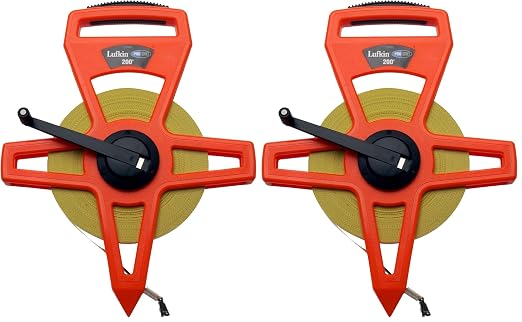 Crescent Lufkin 1/2" x 200' Pro Series Ny-Clad Steel Tape Measure - PS1808N | (Pack of 2)