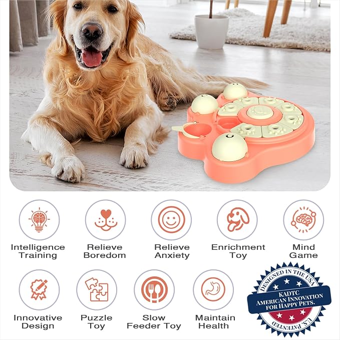 KADTC Beginner Dog Puzzle Toy, Large Size，Pup Mental Stimulation Enrichment Toys for Dogs