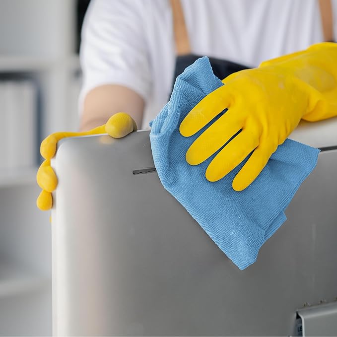 Avalon Towels Microfiber Cleaning Cloths (Value Pack of 12) - Size 12 x 12 Inches, Highly Absorbent Cleaning Rags, Lint Free, Reusable and Washable, Microfiber Towels for Cars
