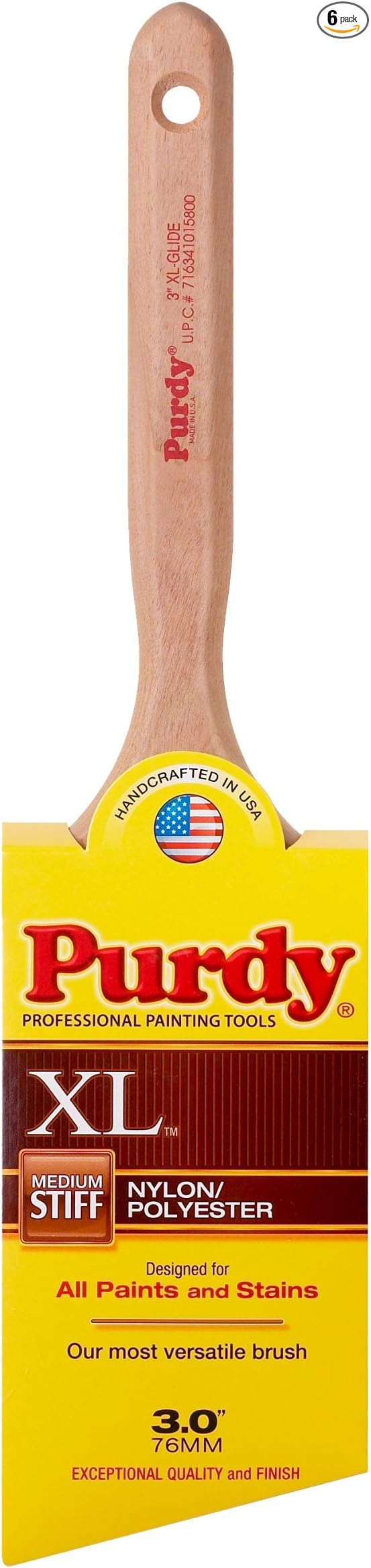 Purdy 144152330 Angular Trim Glide Brush, 3-Inch, 6-Pack