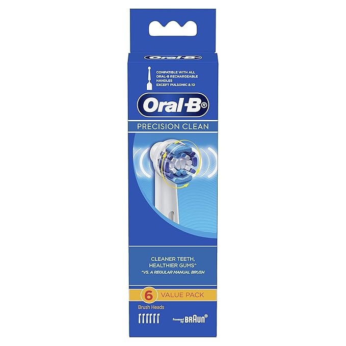 Braun Oral-B Precision Clean Replacement Toothbrush Heads Pack of 6