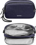tomtoc Electronic Organizer Travel Case Performance, Water Resistant Dual Compartment Cable Organization Storage Bag for Charger, Cord, Phone, Hard Drive, Power Bank, Accessories Travel Essentials