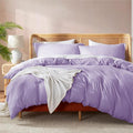 Nestl Lavender Duvet Cover Full Size - Soft Double Brushed Full Size Duvet Cover Set, 3 Piece, with Button Closure, 1 Duvet Cover 80x90 inches and 2 Pillow Shams