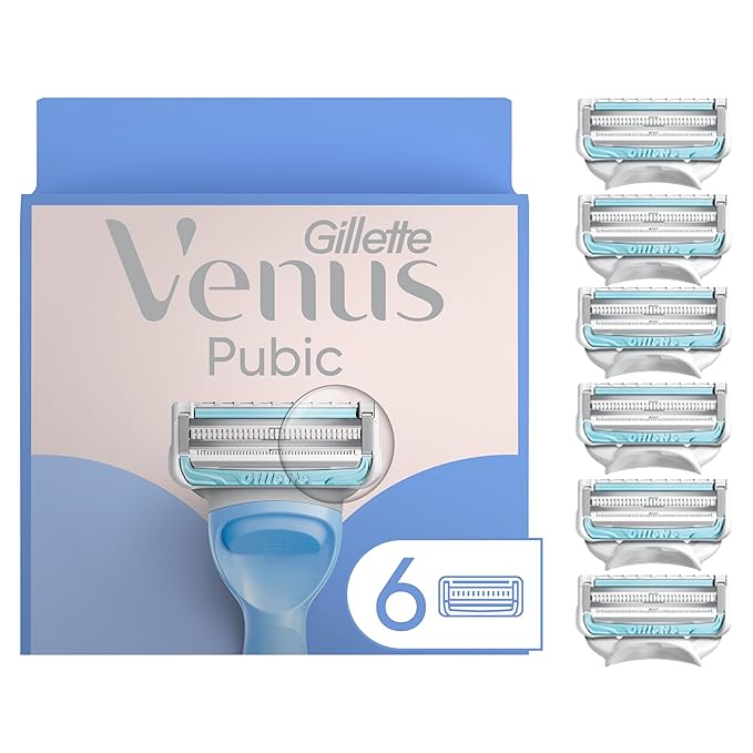 Gillette Venus Intimate Grooming Razors for Women, 6 Razor Blade Refills, Bikini Razors for Women