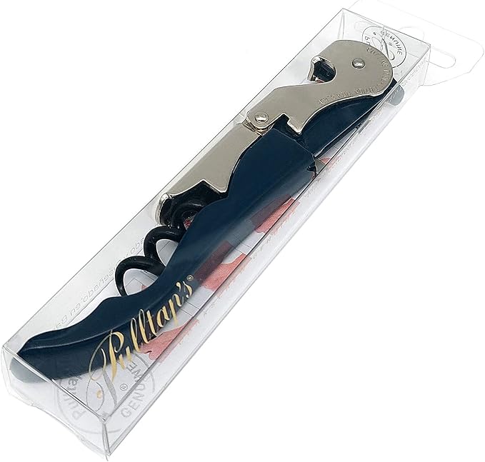 Pulltap's Genuine Slider 900 Waiter's Corkscrew – Double-Hinged Wine Key with Sliding Foil Cutter – Patented Design – Made in Spain – Azul Oscuro (Dark Blue)
