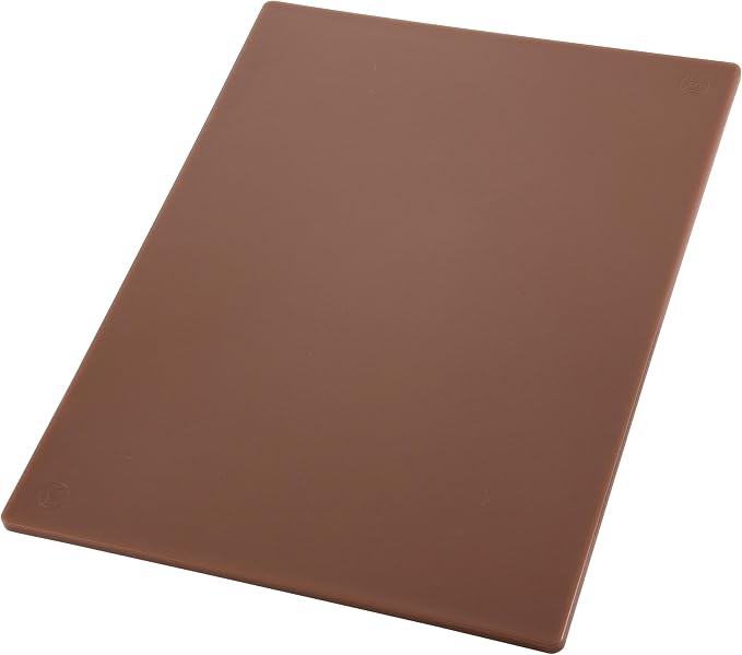Winco 18"x24"x1/2" Cutting Board, Brown | Dishwasher safe, Stain resistant, Minimizes dulling, HACCP approved, Great for Charcuterie, Appetizers and Buffet Displays