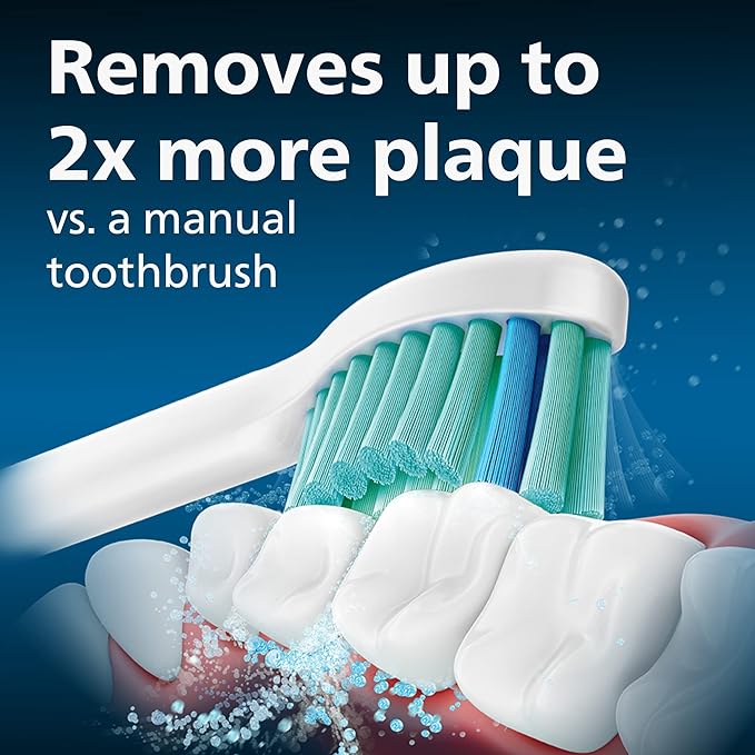 Philips Sonicare Genuine E-Series Replacement Toothbrush Heads, 3 Brush Heads, White, HX7023/64