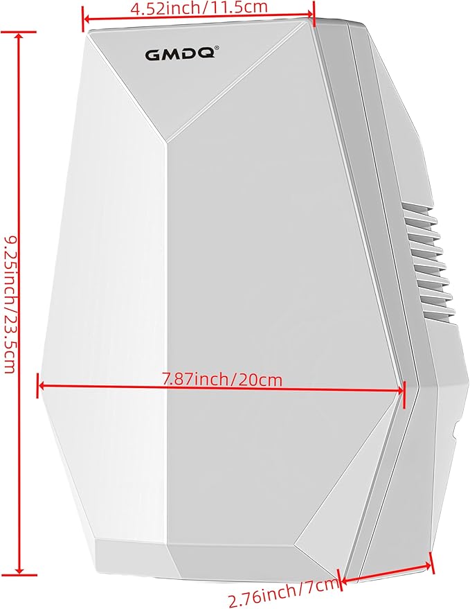 1600W Powerful Hand Dryer, Wall-Mounted Quiet Bathroom Dryer with No-Drill Installation, Compact Automatic Sensor Dryer for Home, Kitchen, Hotel(White)