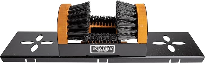 Shoe Scraper with Portable Base - Boot Scrubber with Cleaning Brushes for All Shoe Sizes