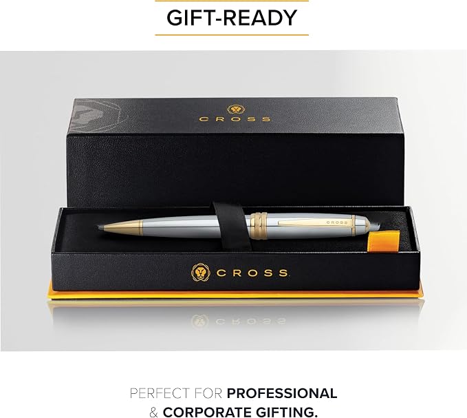 Cross Bailey Medalist Ballpoint Pen - Refillable Pen for Long-Lasting Use - Smooth Writing - Comfortable Grip - Stylish Distinctive Look - Black Ink - Corporate Gifts
