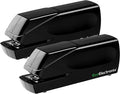 EcoElectronix Electric Stapler - Portable Automatic Stapler Pro 30 Sheet Capacity - Quiet, Jam-Free, and Easy Reload - AC or Battery Powered for Professional Home Office Use - Black (2-Pack)