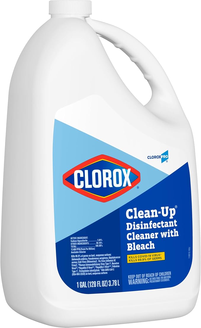 CloroxPro Clorox Clean-Up Disinfectant Cleaner with Bleach Refill, 128 Ounces (Package May Vary)