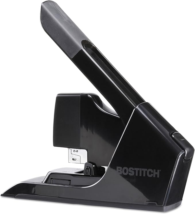 Bostitch EZ Squeeze 130 Sheet Flat Clinch Heavy Duty Stapler, Reduced Effort, Black (B8130)
