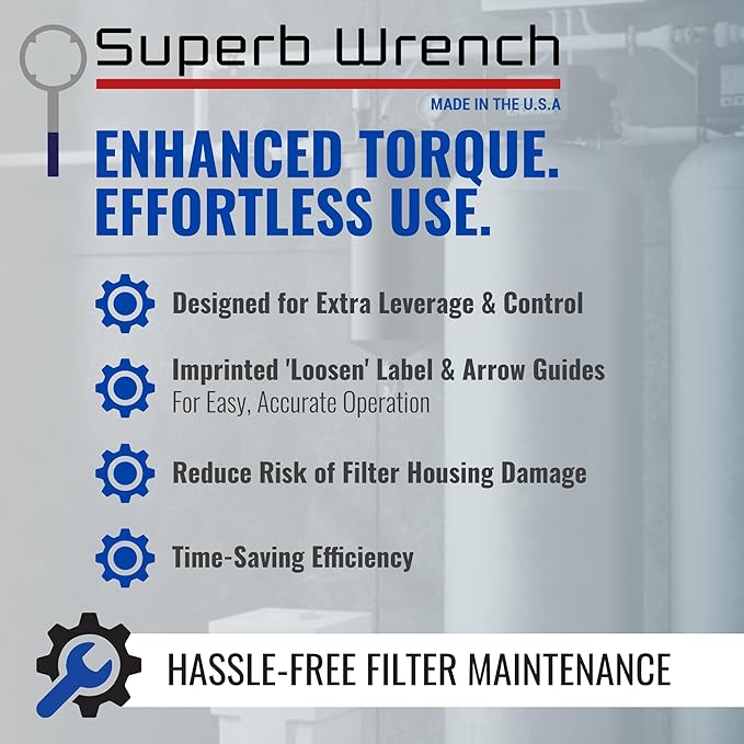Superb Wrench SPBW-1 Heavy Duty Metal Water Filter Housing Wrench (4.8 inch Inside Diameter)
