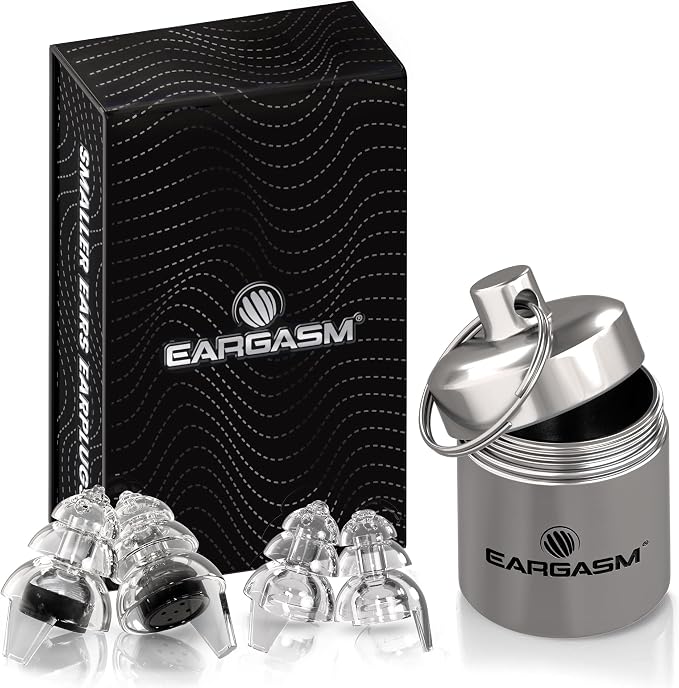 Eargasm Smaller Ears Blackout Earplugs for Concerts, Festivals, Musicians, Night-Life, Motorcycle Hearing Protection - Reusable Earplugs for Small Ear Canals, High Fidelity Noise Reduction up to 21 dB