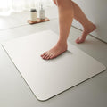 TYUU Bath Mat, Bathroom Rugs Non Slip Washable Thin Absorbent Quick Dry Bath Mat Fits Under Door Bathroom Floor Mat Perfect for Bath, Shower, or Sink 20"x48" White