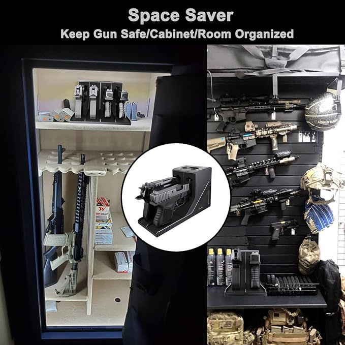 Pistol Rack Handgun Holder, Foam Protective Pistol Gun Magazine Stand Storage, Gun Safe Organizer Accessories