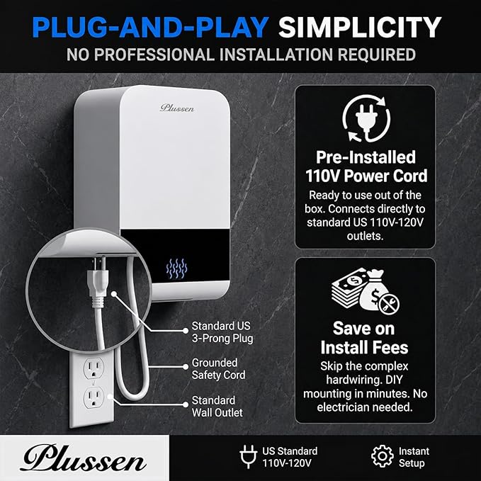 Commercial Hand Dryer, ADA Compliant Ultra Slim (3.89"), High Speed Automatic Electric Hand Dryers for Bathrooms, 1000W Energy Efficient, Washable Filter, LED Indicator, 110V Plug-in