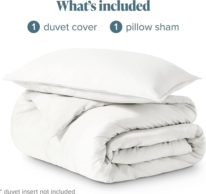 Bare Home Bedding Duvet Cover Extra Long Size - Premium 1800 Super Soft Collection - Lightweight, Cooling Duvet Cover - Soft Breathable Bedding (Twin/Twin XL, Cream)