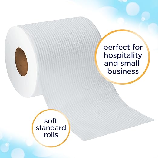 Cottonelle Professional Standard Roll Toilet Paper, Bulk (12456), Ultra CleanCare Bathroom Tissue, Clean Ripple Texture, White (48 Rolls of 170 Sheets, 8,160 Sheet Total)