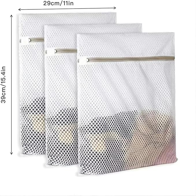 1-10PCS Mesh Laundry Bags For Delicates Protective Bag Durable Net Fabric Wash Bag Dirty Clothes Storage Travel Organization Bag(4pcs b)