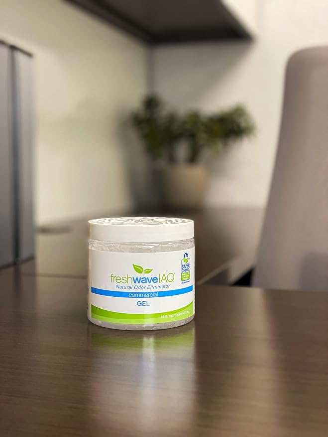 Fresh Wave IAQ Commercial Odor Eliminating Gel, 16 Fl. Oz. | Pack of 6 | Odor Absorbers for Home | Safer Odor Relief | Natural Plant-Based Odor Eliminator | Replace Every 15-60 Days