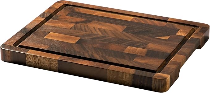 Small Walnut Cutting Board, Wood Chopping Boards for Kitchen | 9"x6"x0.8" Portable Cutting Board, Compact Size for Daily Prep with Stable Non-slip Mat