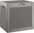 NUNU LAB Outdoor Storage Box 31 Gallon,Waterproof Indoor Outside Deck Boxes,Backyard Storage Bin for Package Delivery,Garden Tools,Patio Cushions,Pool Accessories,Storage Bench Lockable Lid,Tool Box