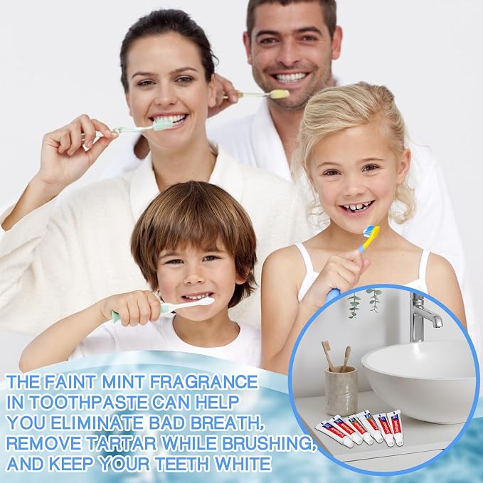 10000 Pcs Mini Toothpaste Bulk Regular Clean Mint Toothpaste for Bad Breath, Helps Freshens Breath, Whitens Teeth Travel Size 0.18oz for Home Hotel Office School Camping
