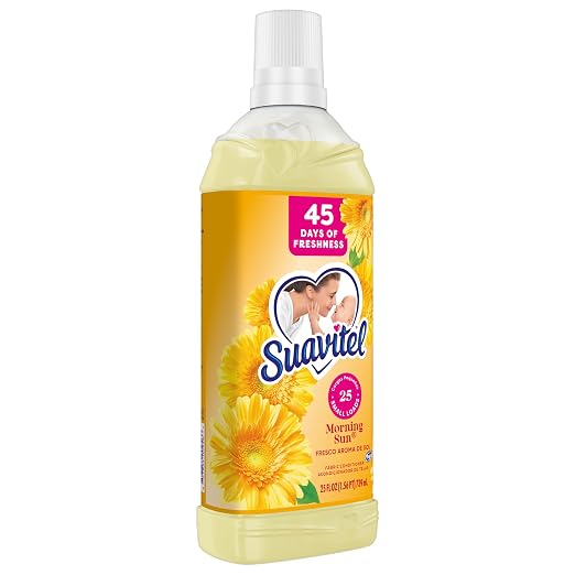 Suavitel Fabric Conditioner, Fabric Softener, 45 Days of Freshness, HE Compatible, 25 Small Loads, Morning Sun Scent, 25 fl oz