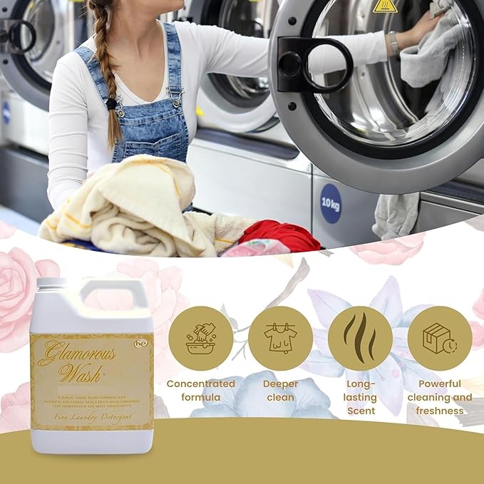 Tyler Candle Company Wash Laundry Detergent 64 Oz Kathina (Bundle with Sachet Pouch)