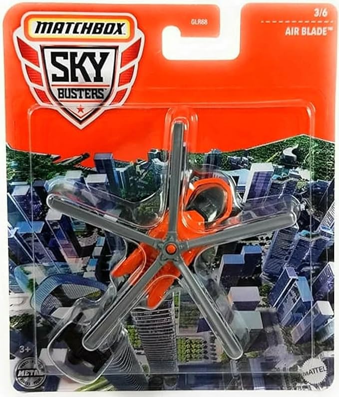 Matchbox Sky Busters Die-Cast Aircraft Bundle, 6-Pack, Air Blade, Sea Arrow, Hypersonic Jet, Crop Duster, Cessna Caravan, Pusher Prop GLR68-956M