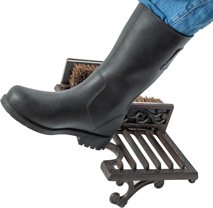 Boot Scraper Outdoor Shoe Brush with Flaps,Cleaning Heavy-Duty Shoe Cleaner and Boot Scrubber for Mud,Dirt, Snow,Durable Weather-Resistant Outdoor Shoe Cleaning Tool