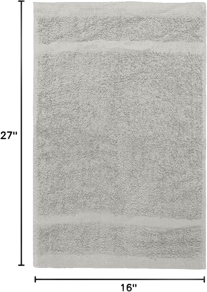 Avalon Towels Salon Towel - Silver Hand Towels Bulk Pack of 24 - 100% Cotton Absorbent Spa, Facial & Gym Towel for Working Out - 16x27 Inches (Not Bleach Proof)