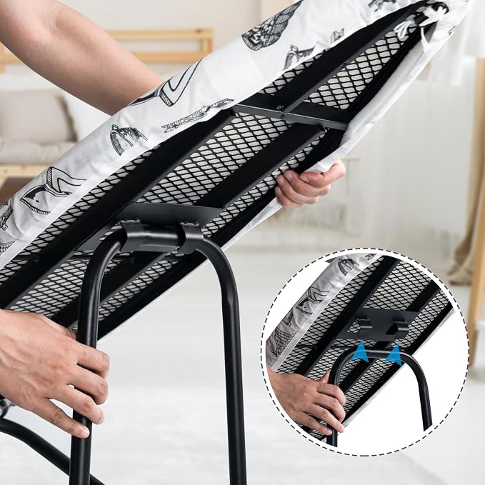Duwee 13"×35" Ironing Board Small with Heat Resistant Cover Thicken Padding | Folding Compact Ironing Board,Light Weight,Easy to Storage