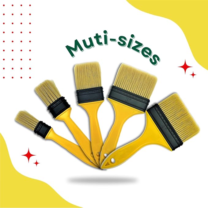 Paint Brushes for Walls I Chip Brush Set 4 inch 20 Pack I S.Chip Brush Never Lose Bristles I 100% Plastic I for Paint, Glues, Stains and Single Material
