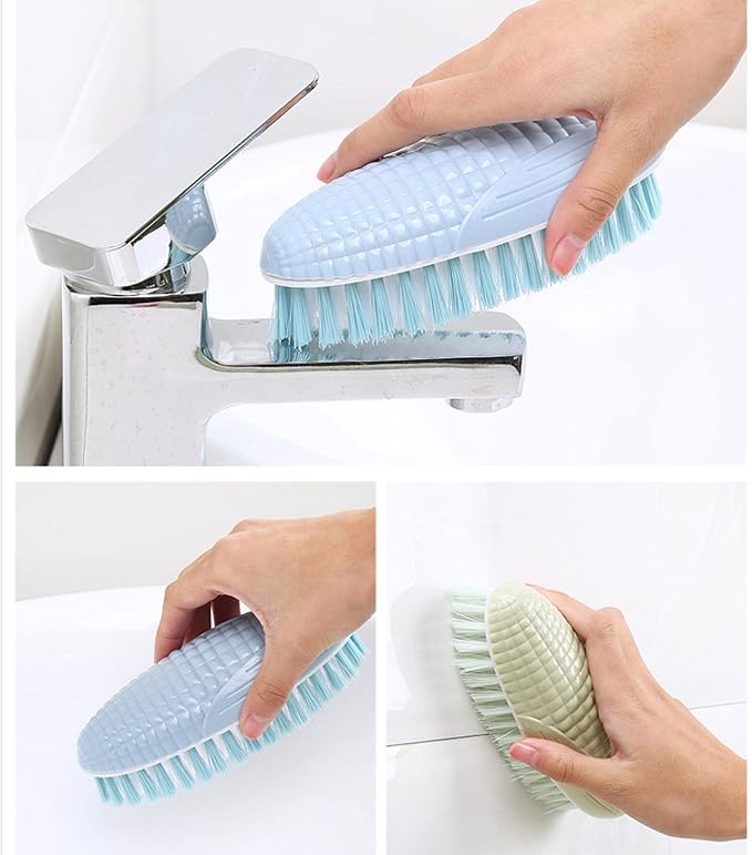 Household Soft Bristle Laundry Brush, Corn Plastic, Housework, Cleaning, Scrubbing, Shoe Brushing, Brushing Board, Brushing Clothes, Pink