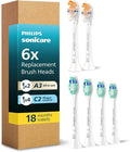 Philips Sonicare Premium All-in-One (A3) + Plaque Control (C2) Brush Head Bundle, Genuine Replacement Electric Toothbrush Heads, 6 Pack Up to 18 Month Supply, White, BD9003AZ