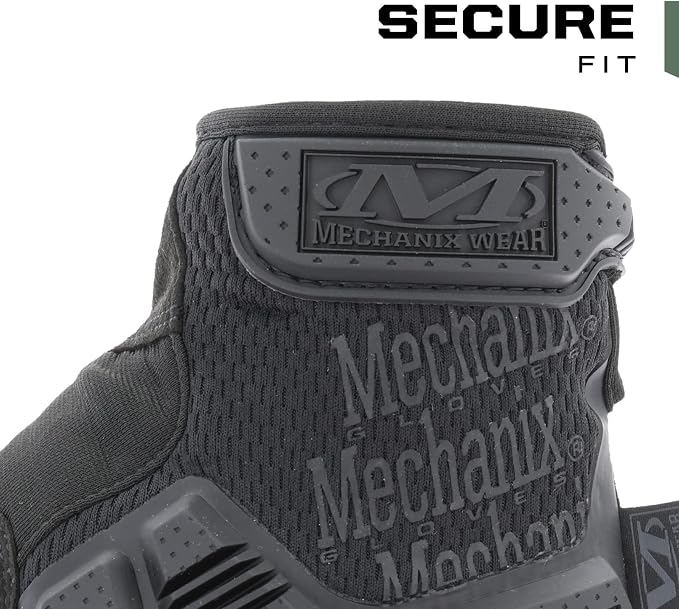 Mechanix Wear M-Pact Fingerless Tactical Impact Resistant Gloves - Impact Protection & Vibration Absorption - Heavy Duty - Machine Washable - Large - Covert Black