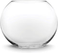 CYS EXCEL Glass Bubble Bowl (H-6" W-8", Approx. 3/4 Gal.) Small Fish Bowl Round Terrarium Vase Globe Flower Centerpiece for Weddings Events Arrangements