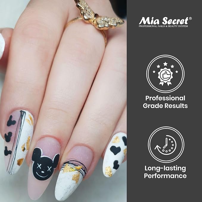 Mia Secret PREMIER NAIL BRUSHES 100% Kolinsky Hair MADE IN USA Prenium Nail Art Brushes (Silver, 8 OR / -4 OR)