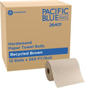 Pacific Blue Basic by Georgia-Pacific PRO Recycled Hardwound Paper Towel Rolls, Brown, 350 Feet Per Roll, 12 Rolls Per Case, 26401