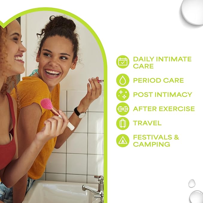WaterWipes Refreshing Feminine Wipes, Stay Fresh On-The-Go, pH Friendly for Daily Intimate Care, Odor Removal, Gynecologist Approved, Fragrance Free, 112 Count (4 Packs)