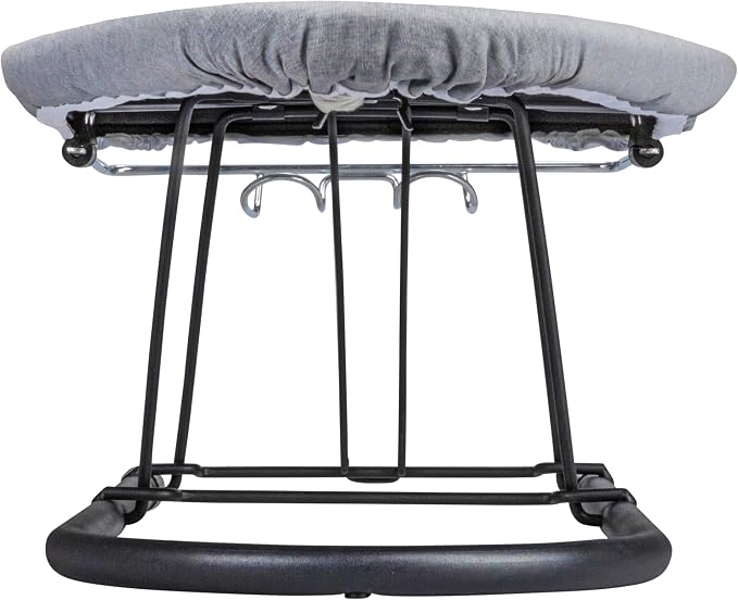 Household Essentials Tabletop Ironing Board, Durable Board with Iron Rest, Includes Door Hang, Perfect for Dorms and Small Spaces, Black with Grey Cover