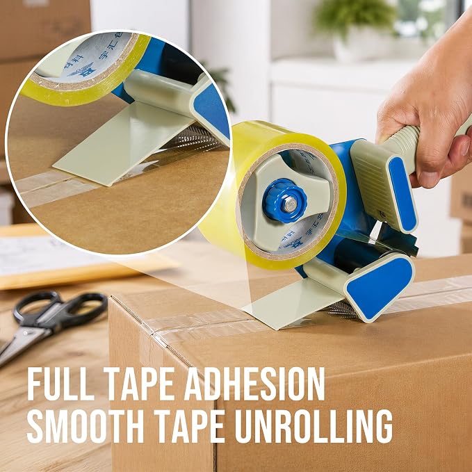 2 Inch Packing Tape Dispenser Gun, Heavy Duty Box Sealer | Side loading heavy duty dispenser for shipping, moving, warehouse packaging and box sealing.