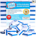 (50 Pack) Extra Durable Eraser Sponge – Extra Thick, Long Lasting Magic Melamine Cleaning Sponges in Bulk – Foam Pads for Walls, Kitchen, Bathroom, Floor & Baseboard Cleaner